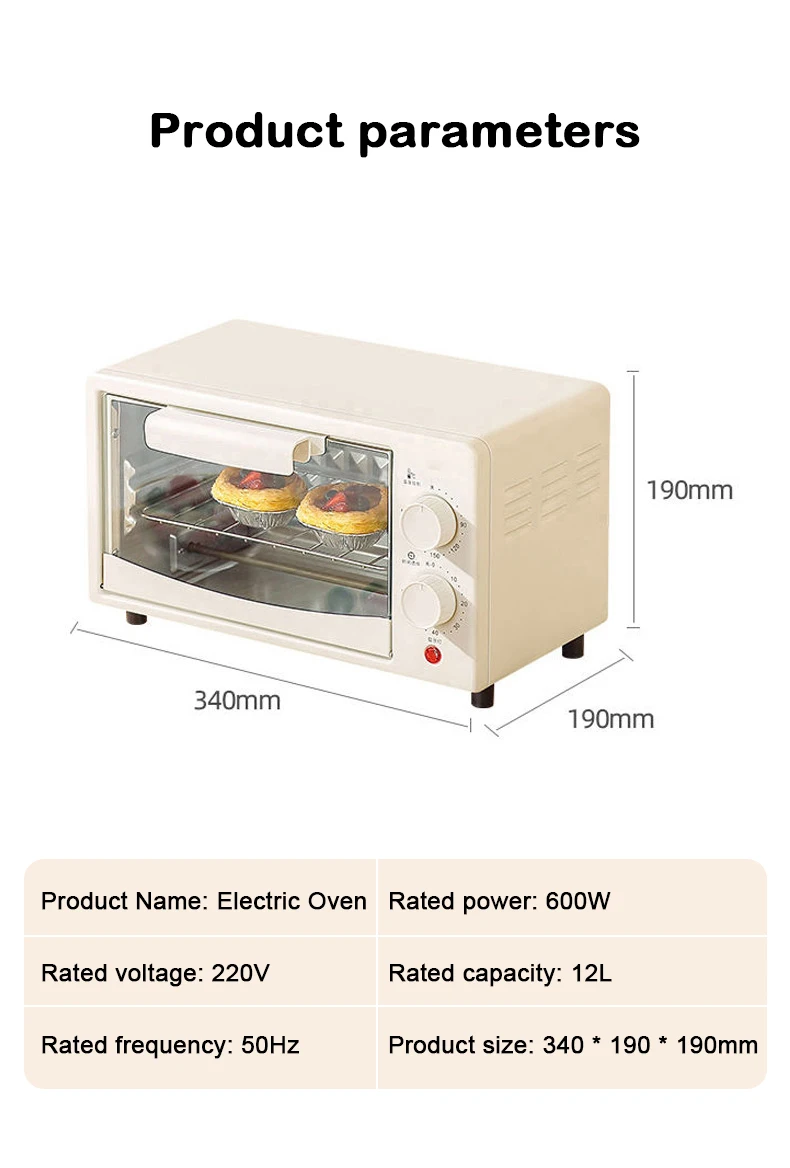 DMWD-horno eléctrico doméstico, Mini máquina multifunción de 12L para hornear pan, tarta de huevo, tostadora de sincronización inteligente, máquina