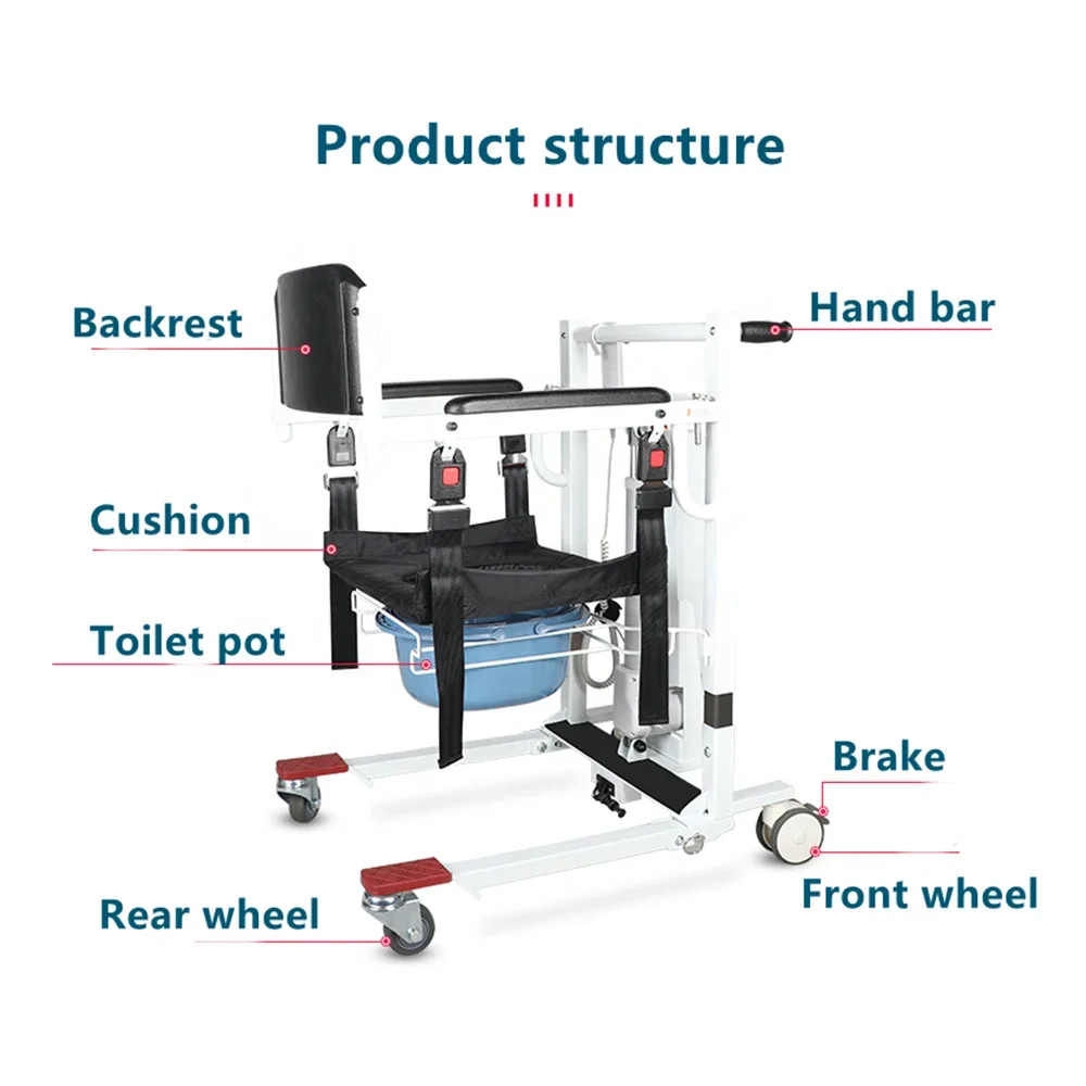 Multi-function Electric Transfer Chair Commode Lifting Machine For Nursing