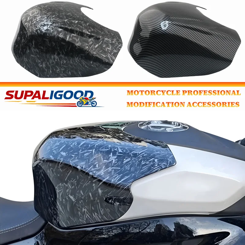 Motorcycle Carbon Fiber Fuel Gas Tank Cover Guard Protector Fit For CF-MOTO 675SR-R 675SR-S 675NK