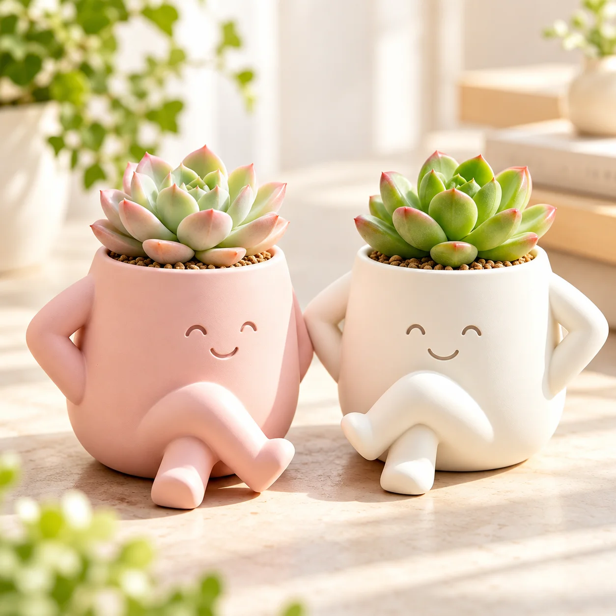 Echeveria Succulent - Mini Flower Pot 3D Printed Cute