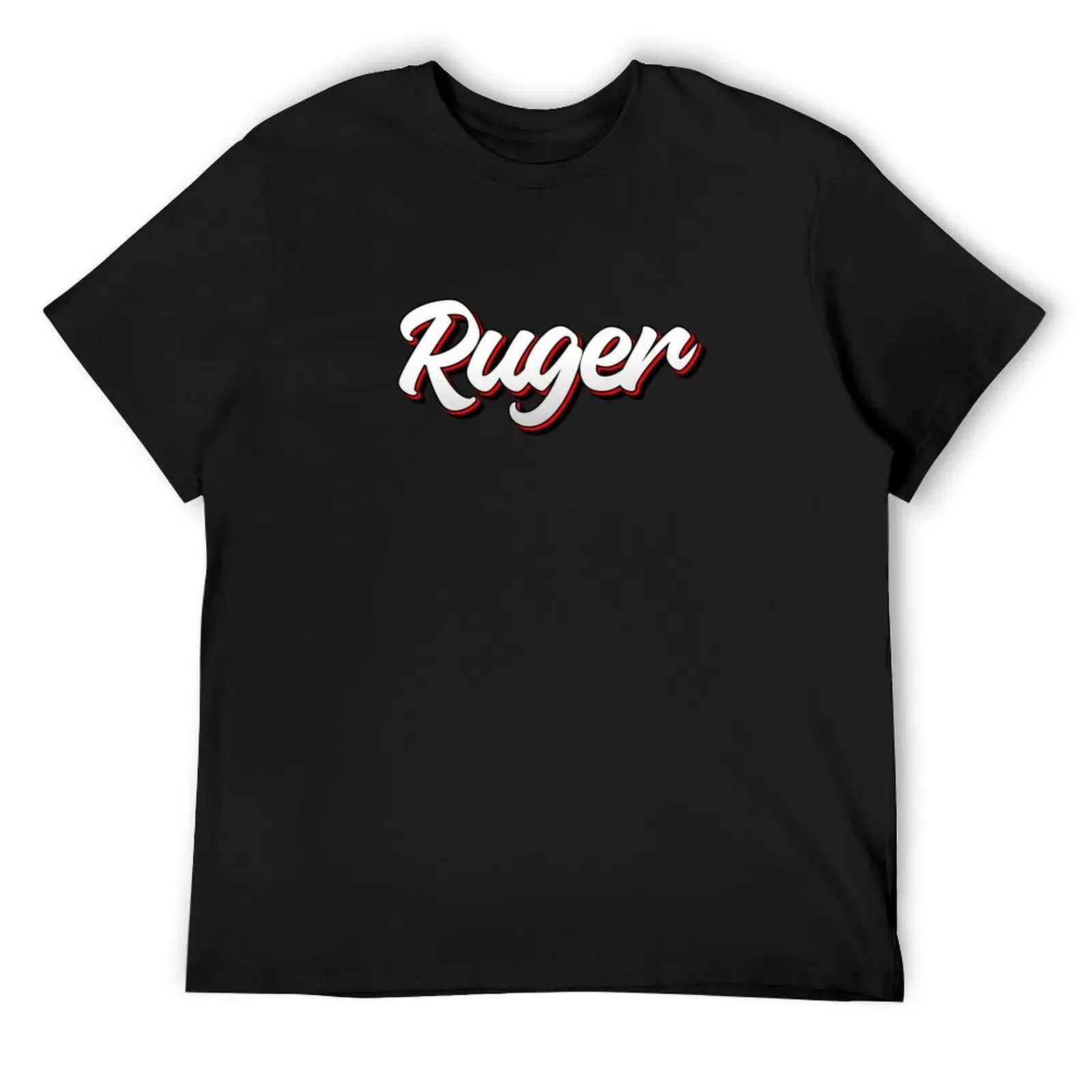 Retro Ruger Name Label (Black) T-Shirt anime tshirt man clothes tee shirts for men