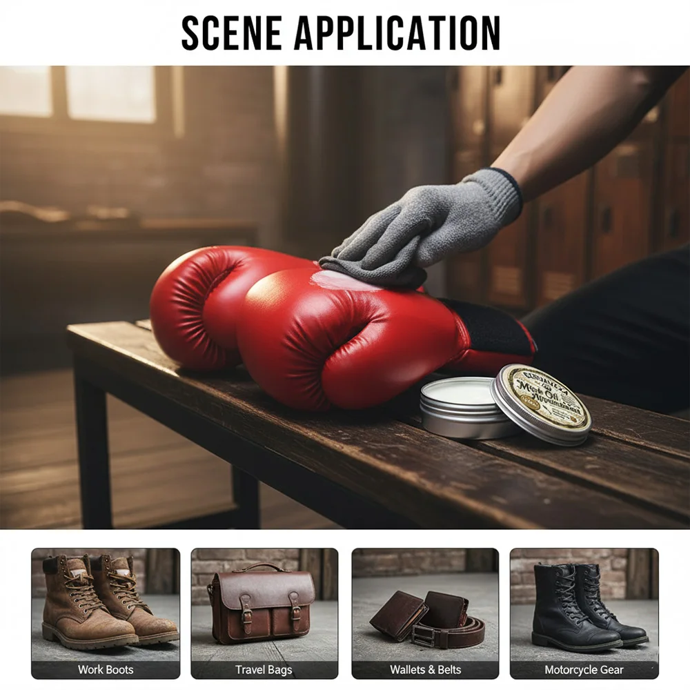 Boxing Glove Specific Mink Oil Cream - Prevents Cracking and Sweat Damage - MMA, Muay Thai, Taekwondo Universal Natural Wax image 6