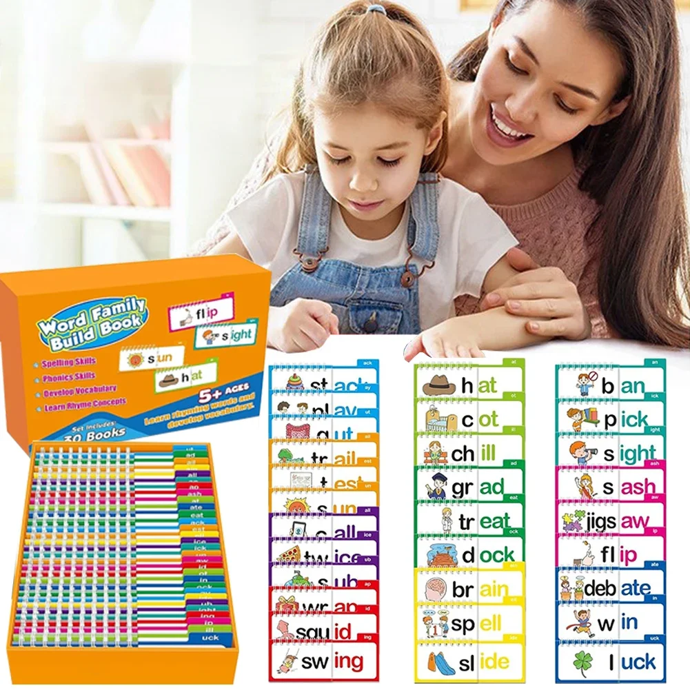 Word Families Letter Sounds Flash Cards Kindergarten Sight Word Flash Cards Learn To Read Phonics Flash Cards Reading Games