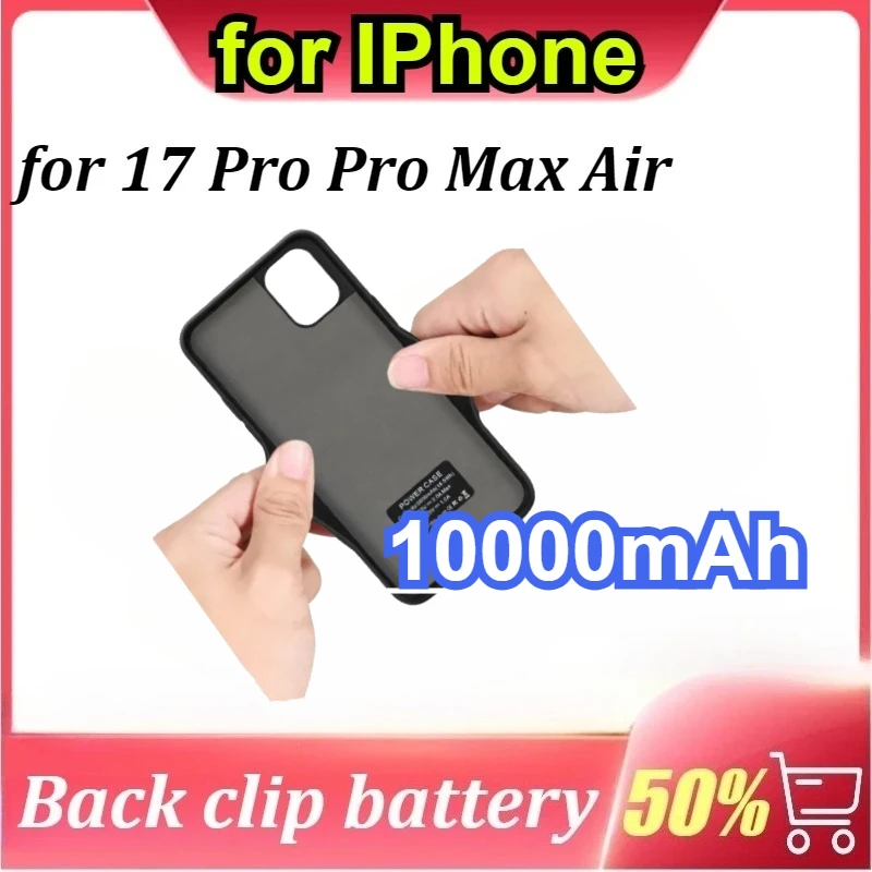 

10000mAh Battery Case for iPhone17 Pro Pro Max Air Slim Fast Charging Power Bank Phone Cover