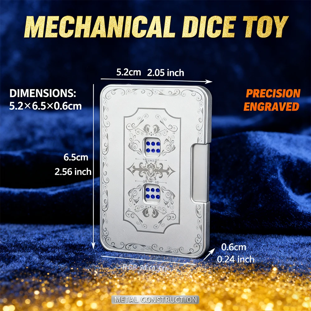 

Портативная 3D механическая игрушка-игрушка-игрушка для снятия стресса из алюминиевого сплава, пресс для пальцев, креативные игральные кости для снятия стресса, креативная игрушка