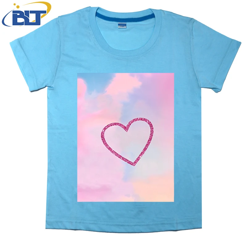 Camiseta con estampado de amante para niños, Tops casuales de manga corta de algodón de verano, adecuado para niños y niñas