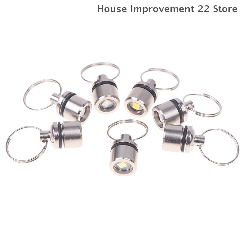 2Pcs Mini LED Light Key Chain Luminated Keyring Pendant Colorful Mini Electronic Light Keyring Flashlight Lamp Keychain