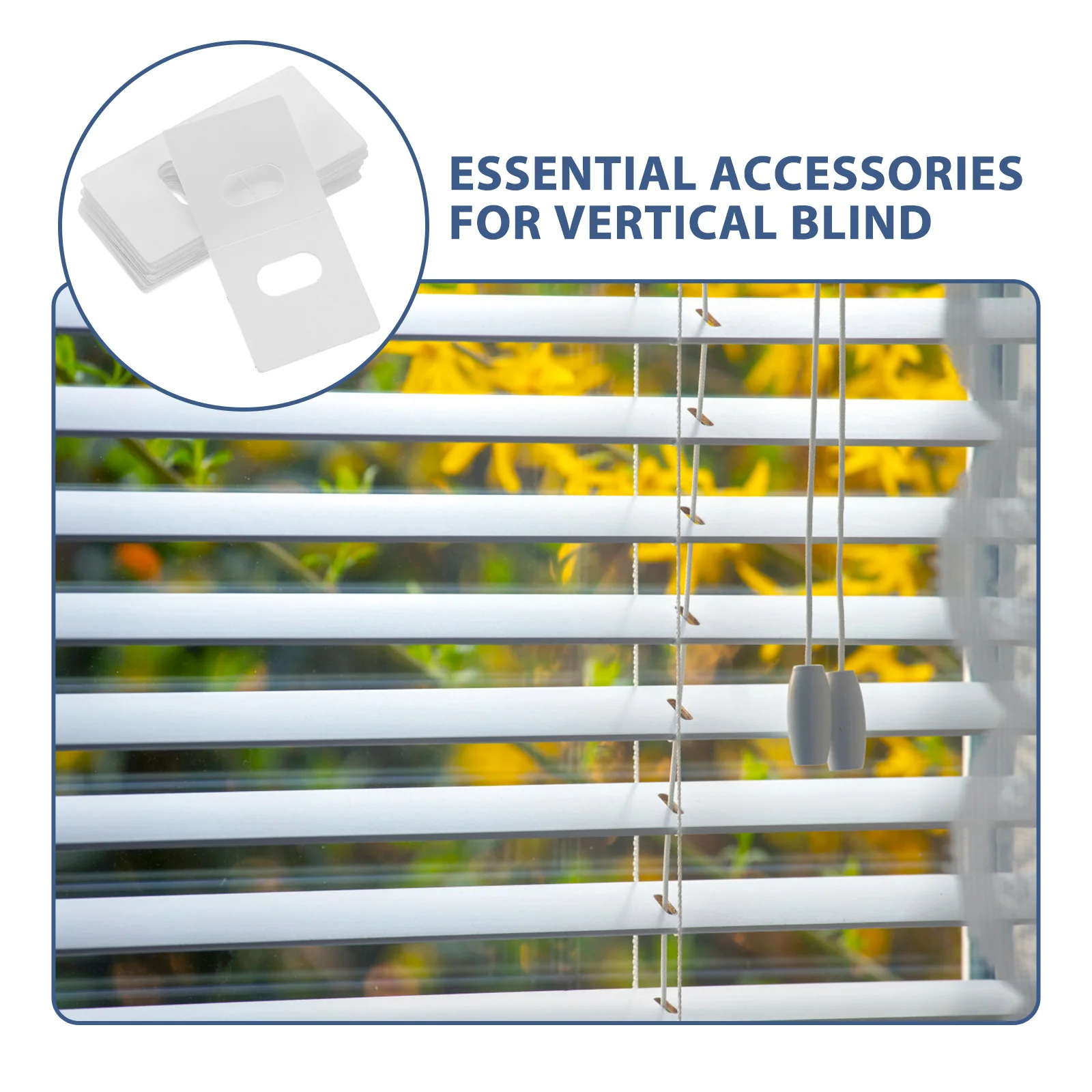 

30Pcs Vertical Blind Repair Tabs Long Lasting Pet Material Strong Hold Easy to Use Apartment Blinds Replacement Parts