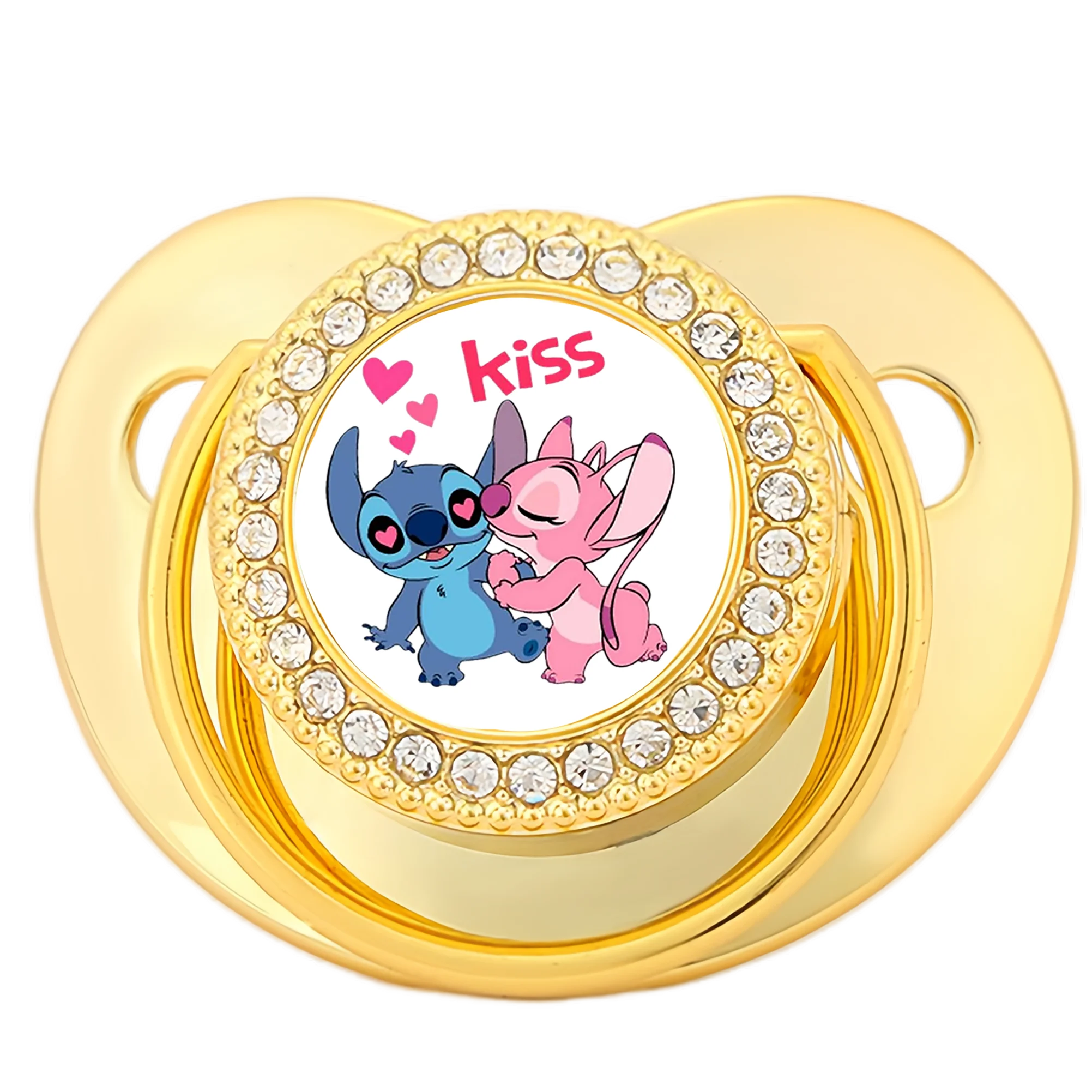 Neuer Baby-Schnuller Stitch-Druck BPA-freier Baby-Beißring Kleinkind-Schnuller Baby-Silikon-Schnuller glänzender Schnuller Geschenk für Jungen