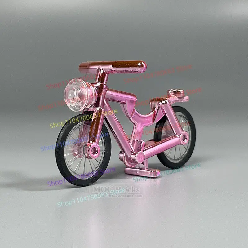 

MOC Building Block Assembly Accessories Electroplating Bicycle Bicycle Decoration Collection Toys Holiday Gifts