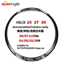 Sunringle MTB Rim HELIX TR25 TR27 TR29  24H 28H 32H 36H Aluminum alloy wheel rim 29/27.5/26 inch vacuum wheel rim