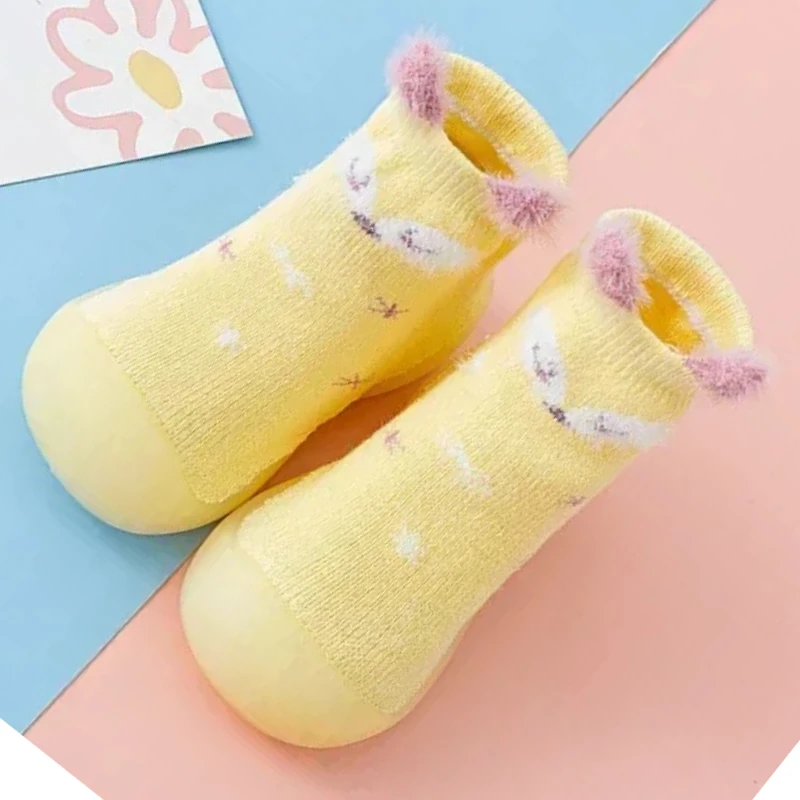 

Autumn and Winter New Baby Soft-soled Toddler Shoes High Thickened and Warm Baby Floor Socks Indoor Baby Girl