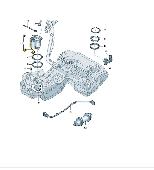 アウディ A6 C7 A7 2011-2018用 OEM 右側下部燃料計センサー 4G0919673B