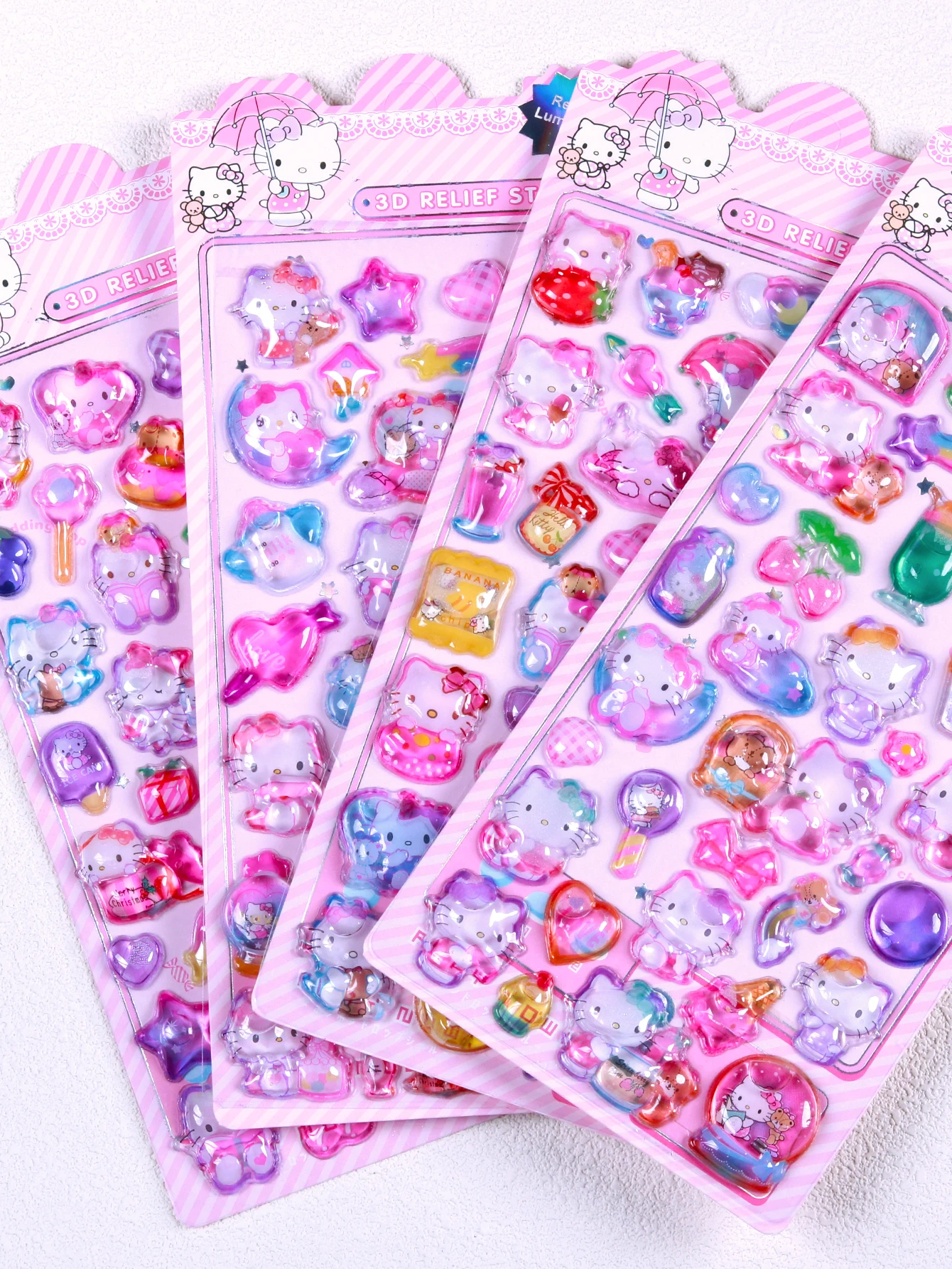 

3D-наклейки с объемным эффектом и изображением милых персонажей Sanrio, подходят для скрапбукинга, ежедневников, дневников, блокнотов.
