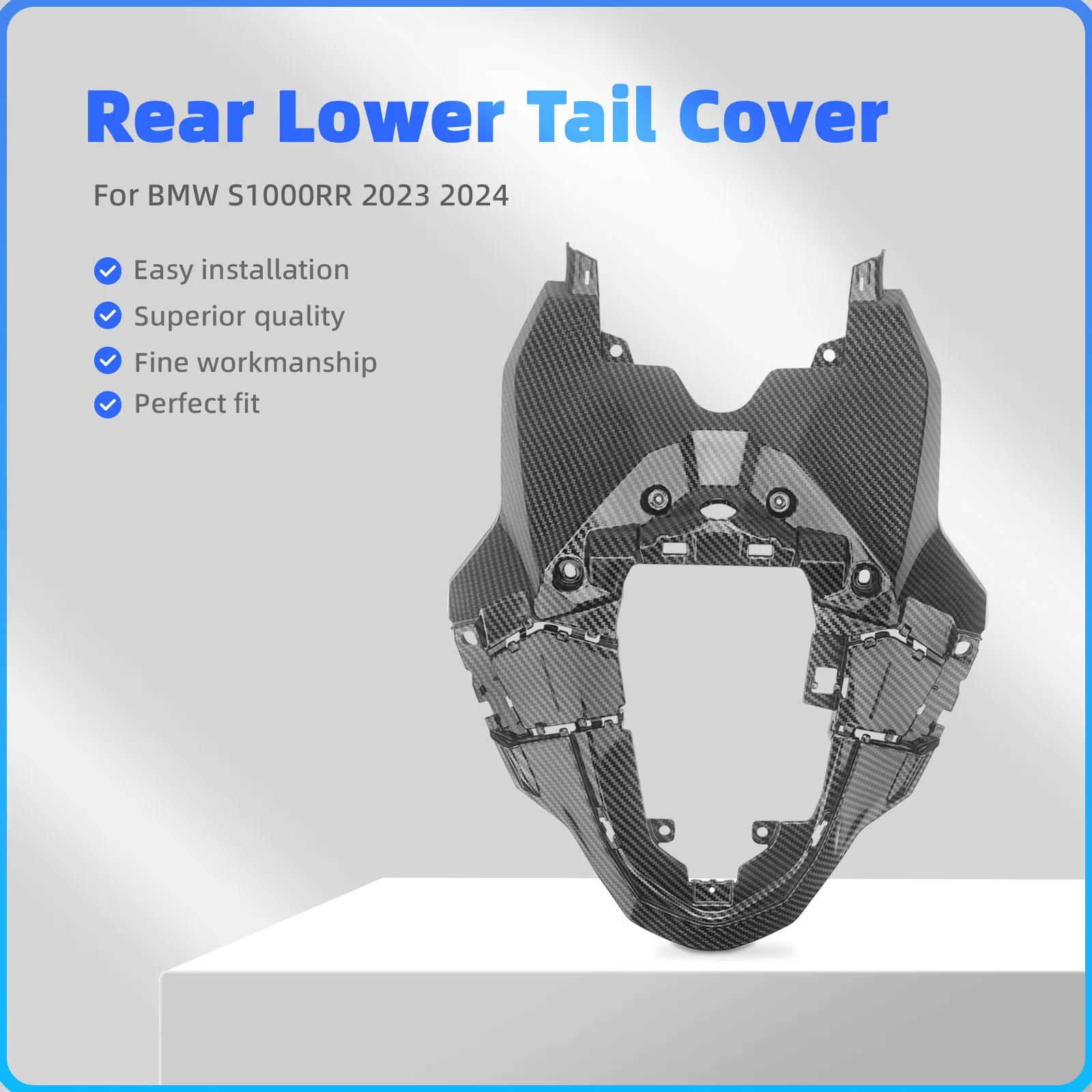 Rear tail Under Seat Fairing Panel ABS carbon fiber Rear Lower Tail Cover Fit For BMW S1000RR M1000RR S1000 RR 2023 2024