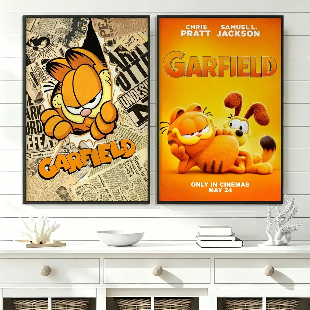 anime Garfield Poster Poster HD Trendy SelfAdhesive Wall Art Print For Living Room Bedroom Dorm Office Home Gift