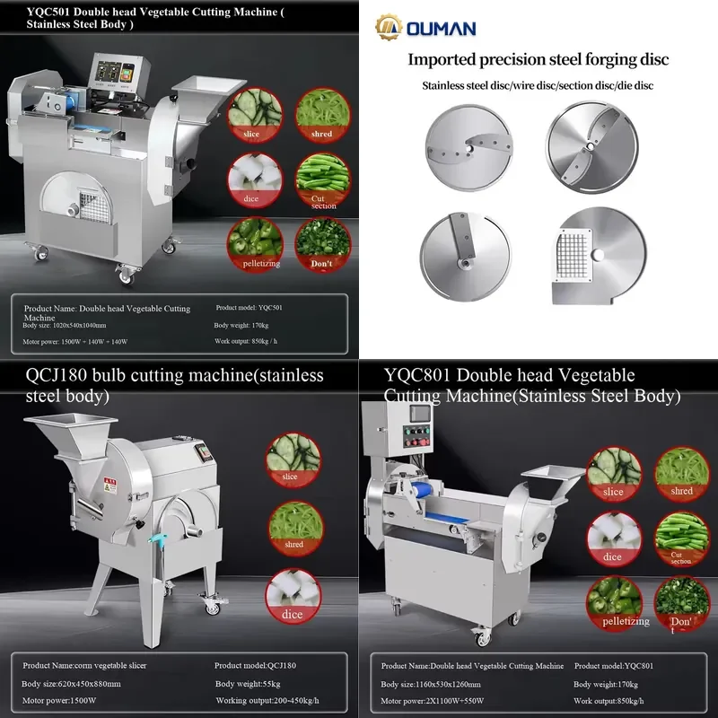 for Auman Machinery Commercial Kitchen Multifunctional Vegetable Cutter Meat Cutter Bakery 220V 3150W Super Motor Fruit