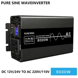 220V Pure Sine Wave Inverter 1300W Portable Power Bank Converter Solar Inverter DC12V 24V To AC 220V Solar Car Converter