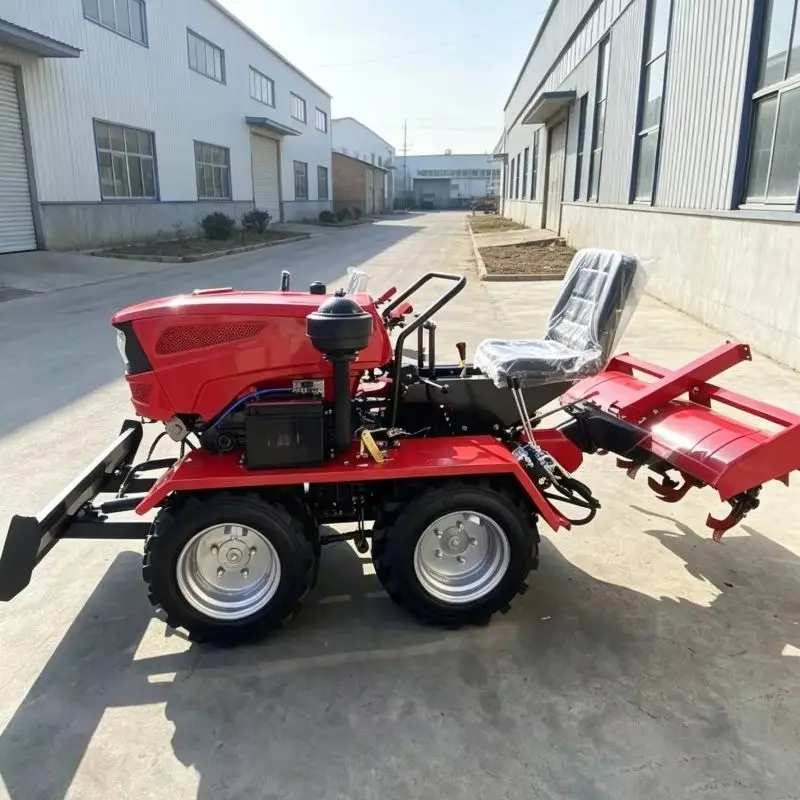 

Customized High-quality rotary tillage and seeding equipment, four-wheel cultivator, wheeled rotary tiller for farming