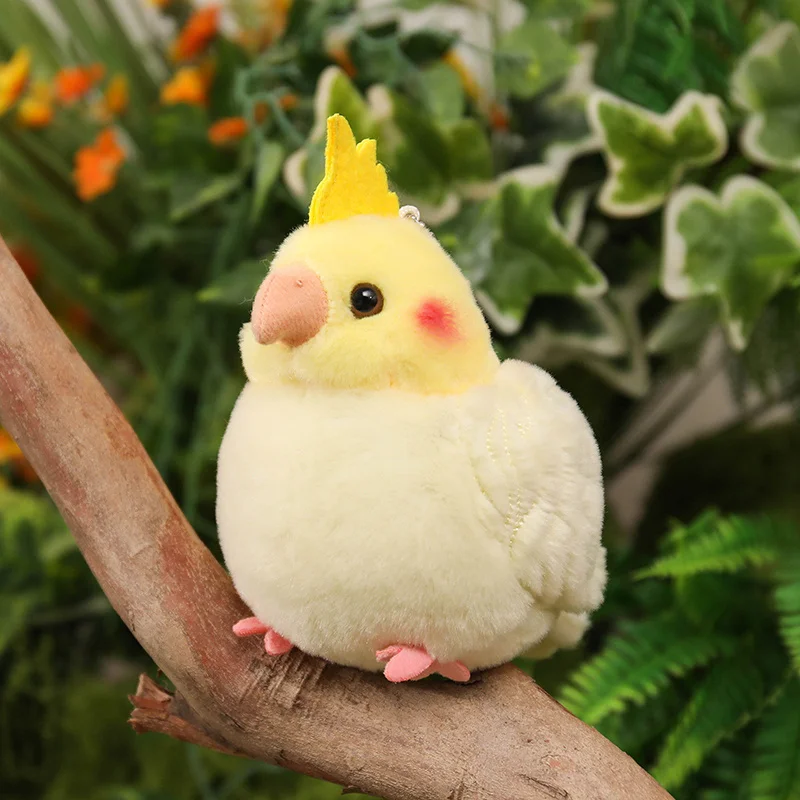 Lifelike Cute Cockatiel Parrot Plush Pendant Toy Stuffed Bird Simulation Sparrow Tit Doll High Fidelity Soft Animal Gift view 4
