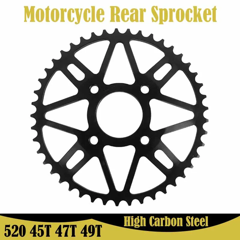 

Motorcycle Rear Sprocket Gear 520 45T 47T 49T for KAYO K1 K2 T2520-45T Off-RoadRacing HePbak156 Electric Dirt Bike