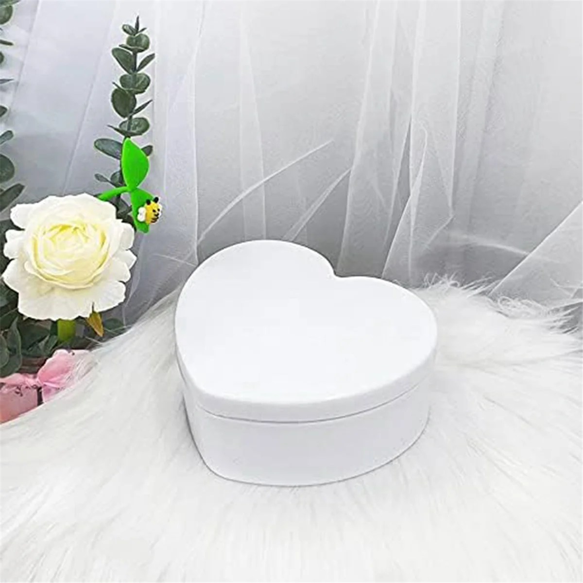 Heart Shape Jewelry Boxes, Plastic Purple Jewelry Storage, Heart-Shaped Jewelry Boxes Stationery Boxes Drawer Makeup Box