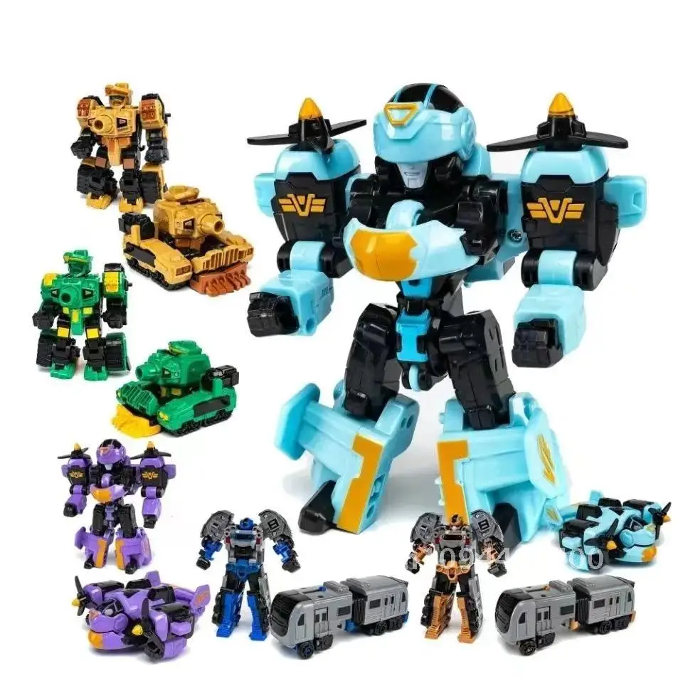 Mini Tobot Brothers Transformation Robot Toy Car Plane Action Figure ABS Korea Cartoon Anime Deformation Model For Children Gift