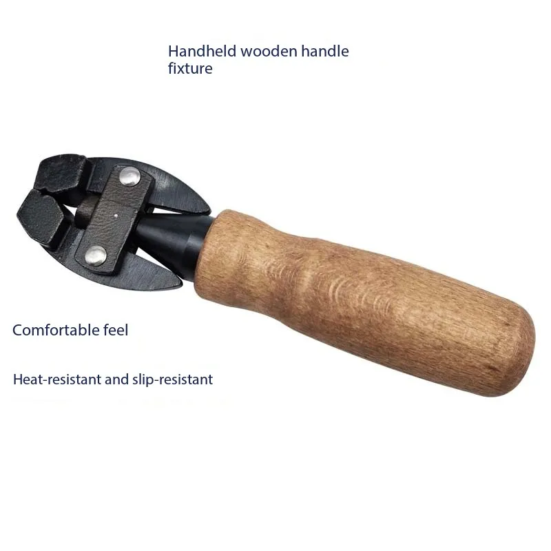 Two pieces per setHandheld DIY Carbon Steel Clamp Adjustable Anti Slip Wood Handle Jewelry Processing Tools