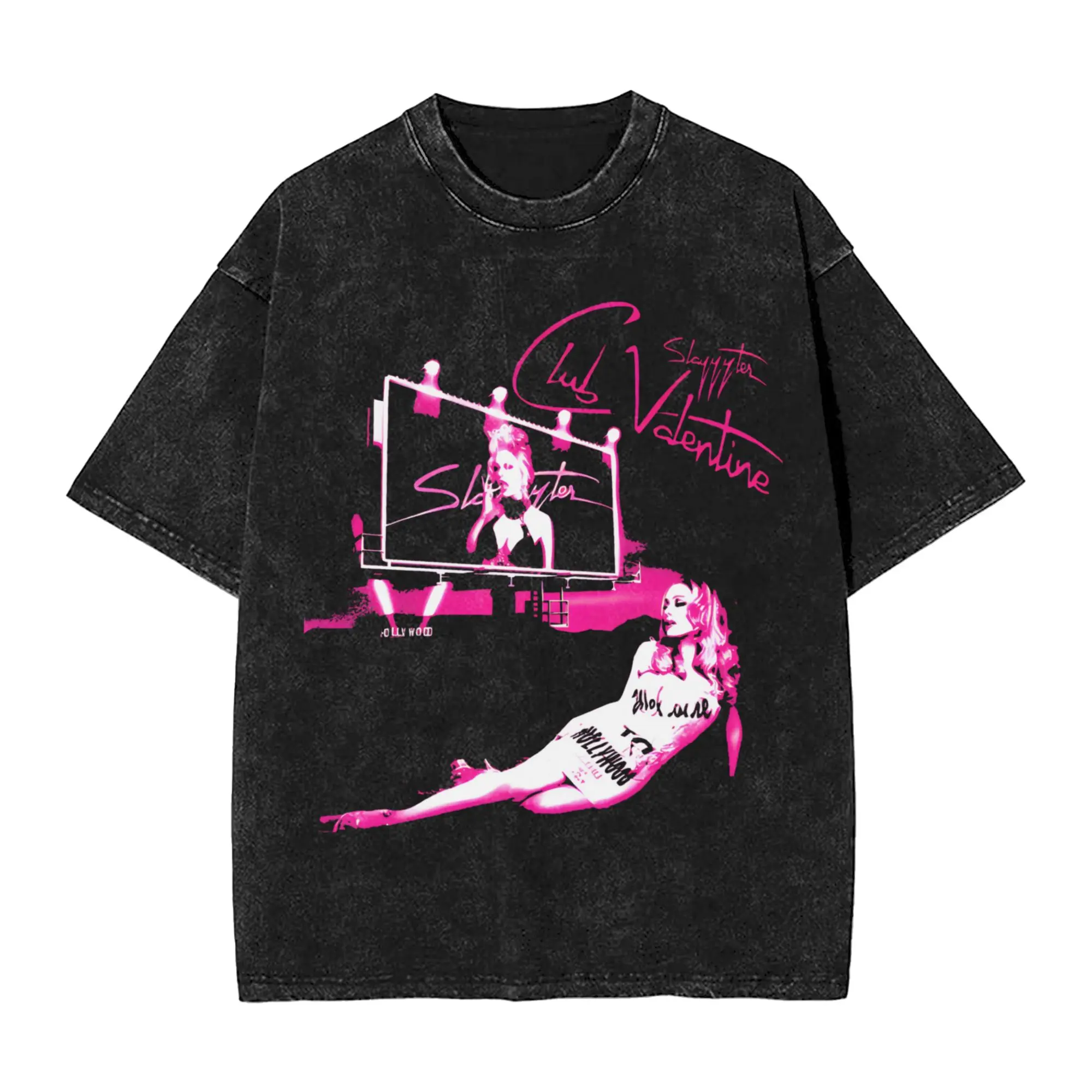 Washed T Shirts Slayyyter Threshold Singer Hyper Pop T-Shirts Harajuku  Streetwear Cotton Printed Tops Tee Shirt for Men Women