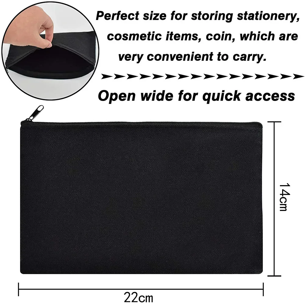 Makeup Bag Women Cosmetic Bag High Quality Black Zipper Toiletries Female Storage Makeup Cases Pencil Bag Wallet Case