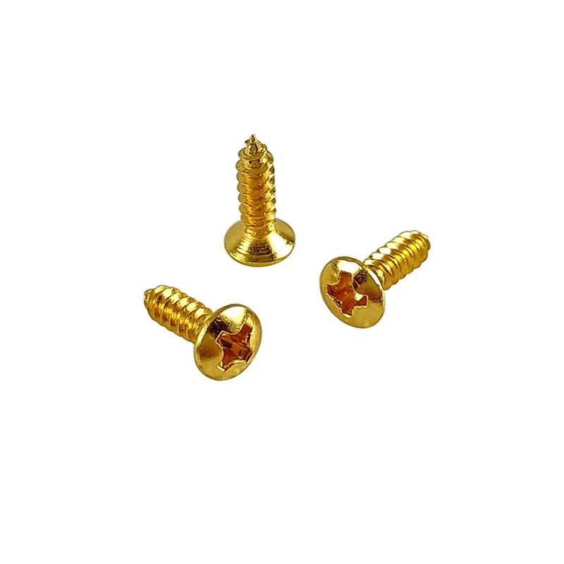 50/100pcs Electric Guitar Pickguard Screws Multiple Colors For Guitar Bass Metal Fixed Cover Plate Screw Guitar Accessories TMZ