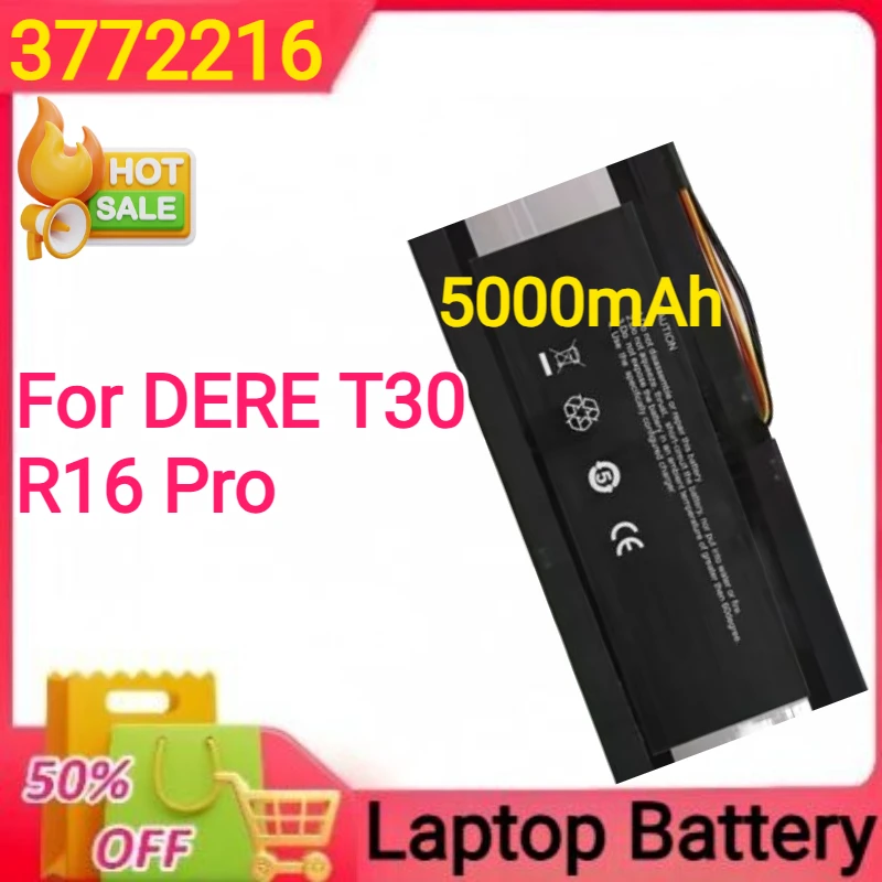 New High-Capacity 7.7V 5000mAh 38.5Wh 3772216 Laptop Battery for DERE T30 R16 Pro Replacement Notebook Li-Polymer Batteries