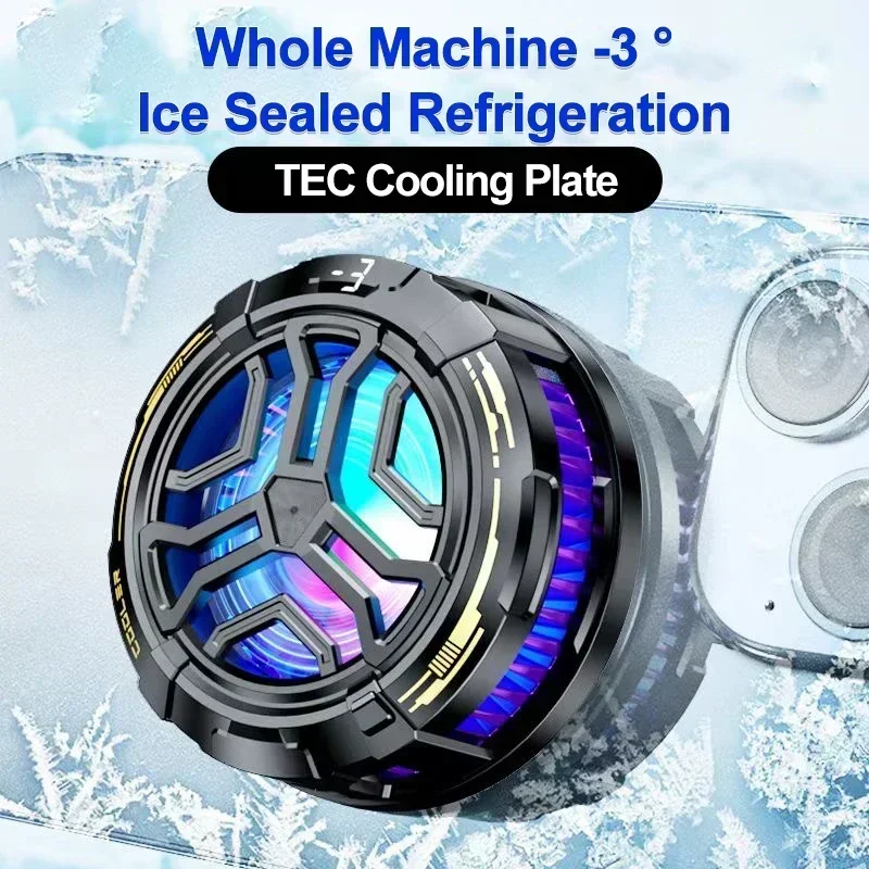 NEW F26 Magnetic/ Back-Clip 2 IN 1 Fast Cooling Fan Radiator ABS Alloy Semiconductor PUBG Game Cooler for Mobile Phone Universal - Image 2
