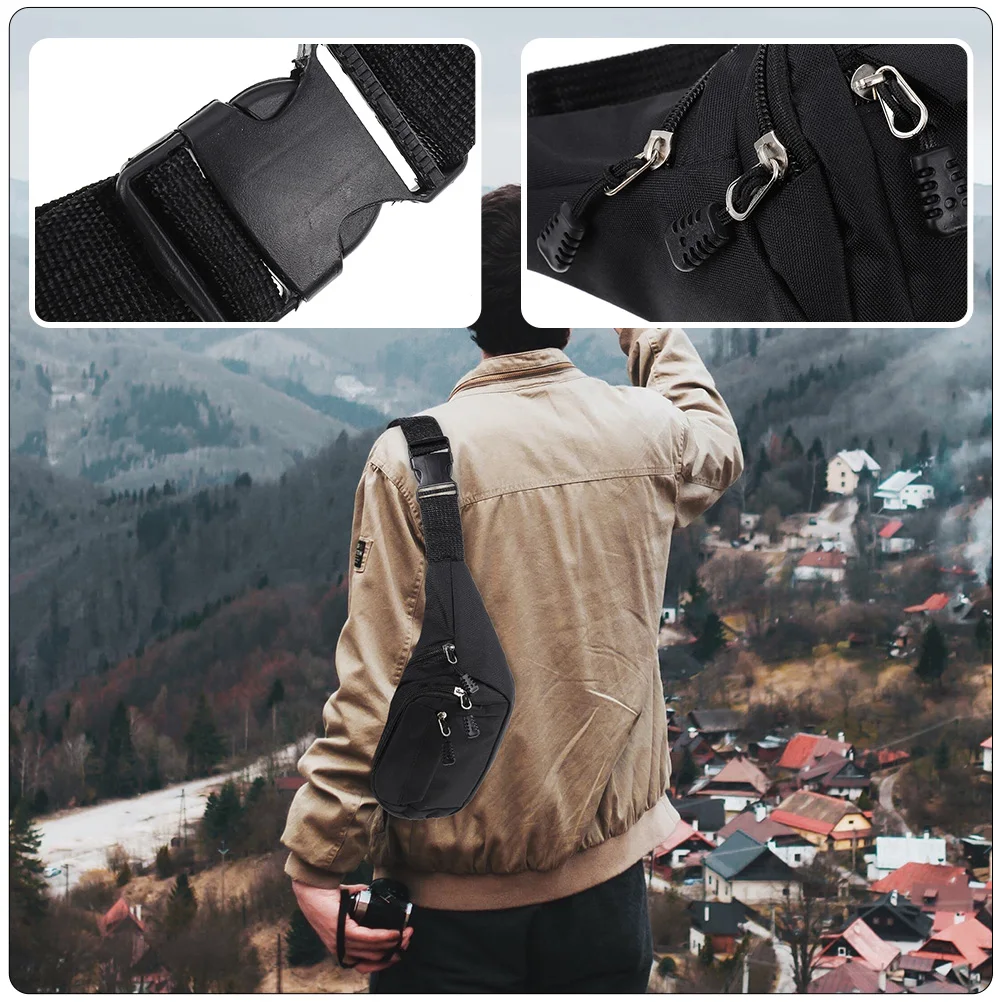 

2pcs Single Shoulder For Men Large Capacity Oxford Cloth Waist Pouch Sports Cross Body Bag Portable Lightweight Outdoor Phone