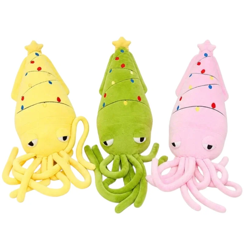 70cm Giant Squid Throw Pillow Christmas Series Octopus Plush Toy Home Decor Child Birthday Xmas Gift