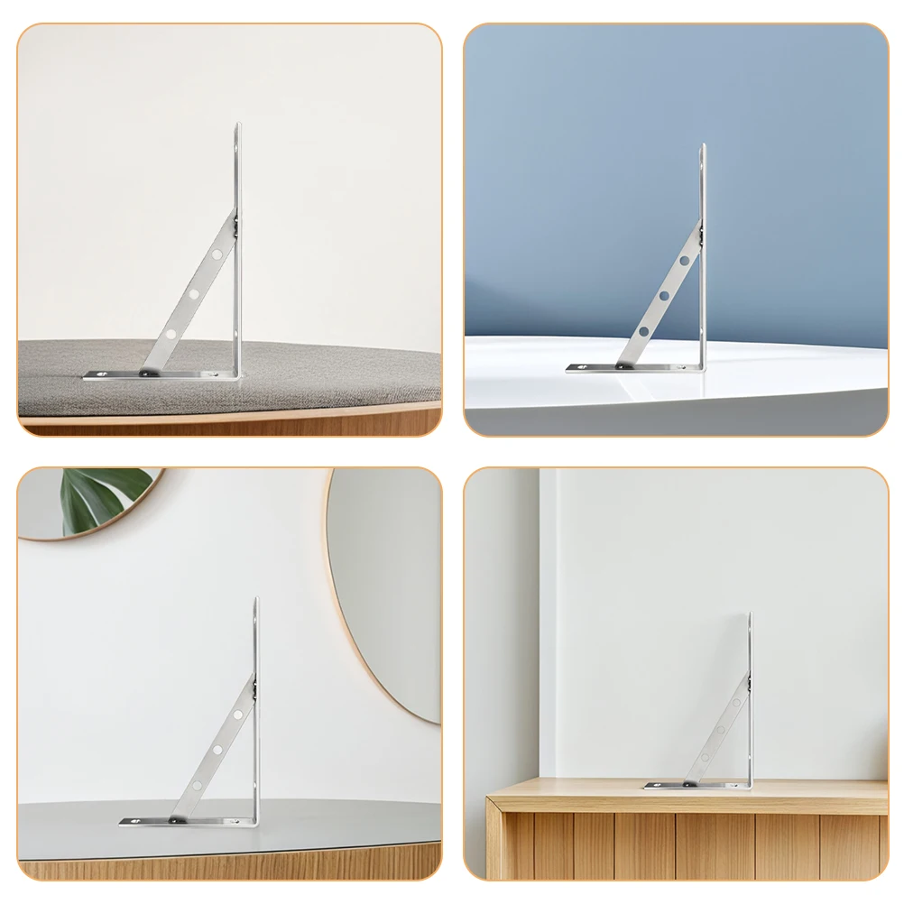 دعامة رف شديدة التحمل من الفولاذ المقاوم للصدأ، دعامة تثبيت على الحائط، دعامات ثلاثية القوائم لتخزين الأثاث، حامل مثلث متين