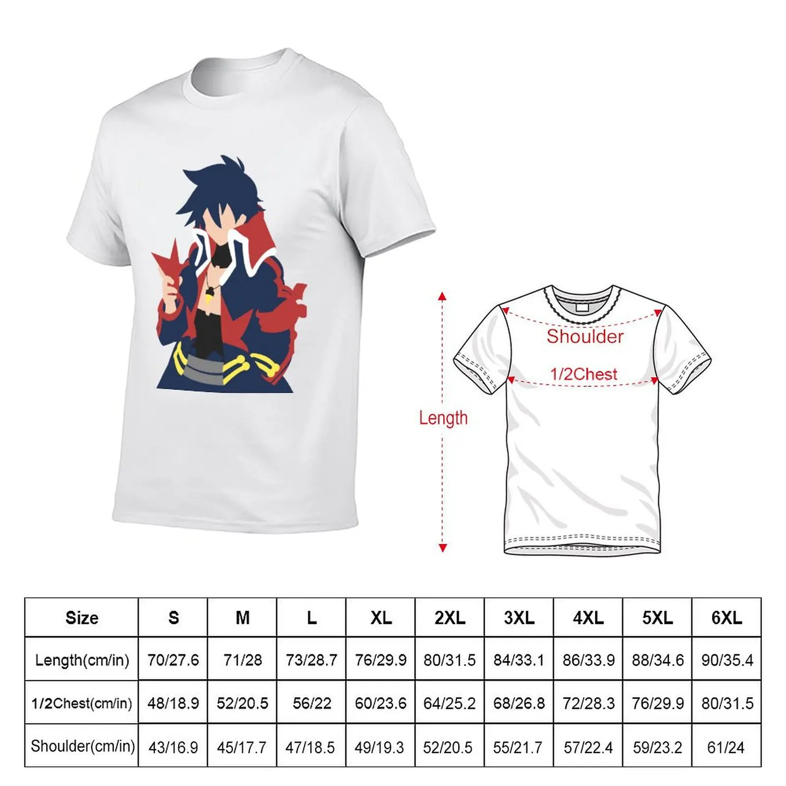 Simon- Tengen Toppa Gurren Lagann T-Shirt man t shirt heavy cotton t shirts for man graphic funny T-Shirt