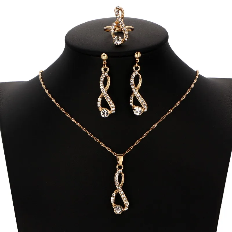 

Hot-selling Accessories Full Diamond Crystal Set: Angel Tears and Muse Eyes Necklace and Earrings Set