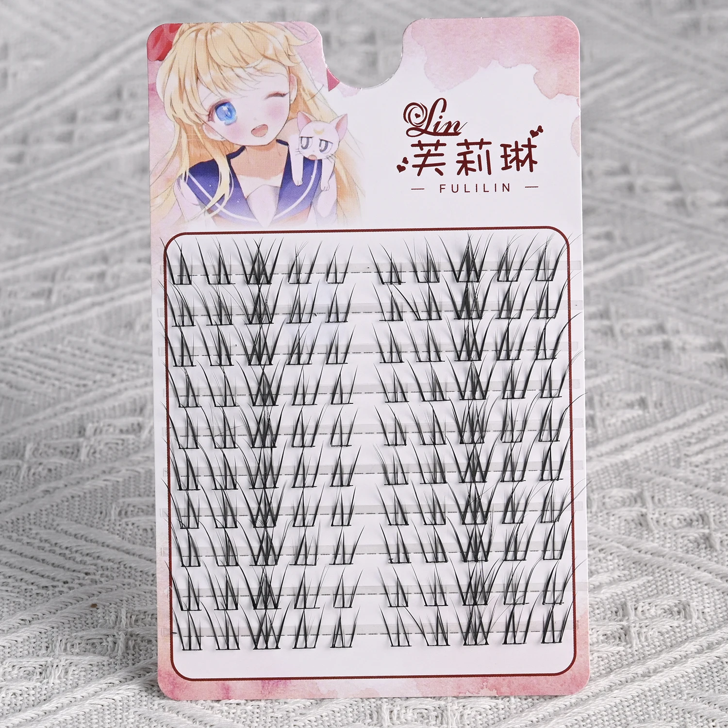Naturally Enlarge Eyes BYL112 Easy Extension Individual Lashes 3D Manga Natural Look False Eyelashes for Beginners