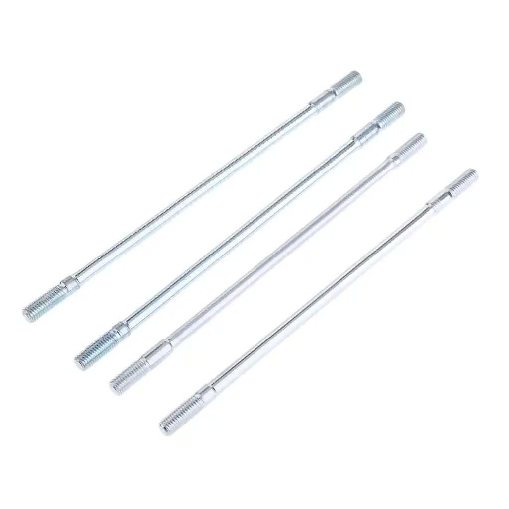 4pcs Brand New M7 168mm + 175mm Kit Cylinder Bolt Pin Stud for Chinese 50cc-100cc Moped Scooter Thread Silver