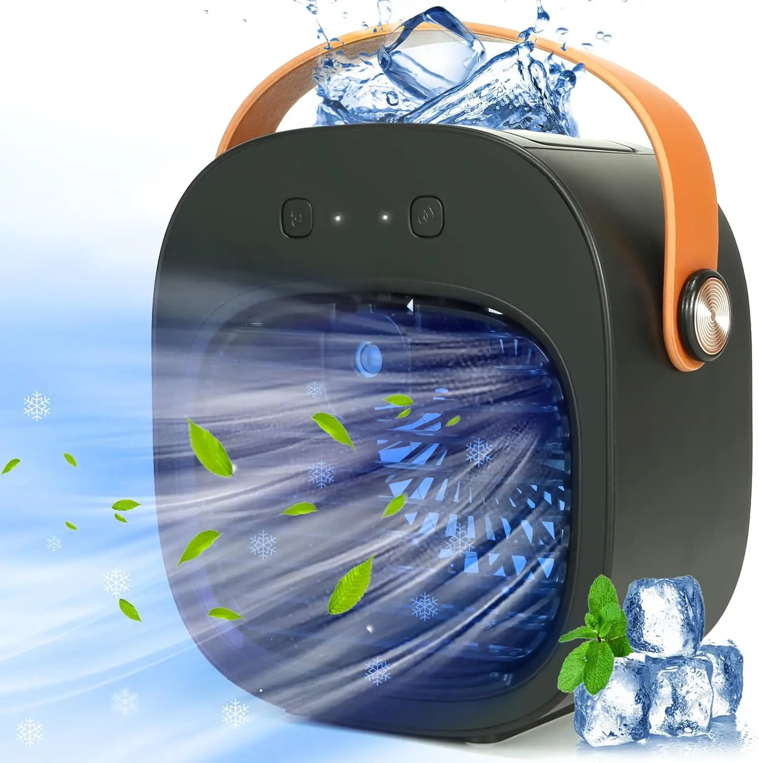 

Портативный вентилятор для кондиционеров, перезаряжаемый мини-3 скорости ветра, тихий персональный небольшой настольный вентилятор с воздушным охлаждением для спальни, кемпинга