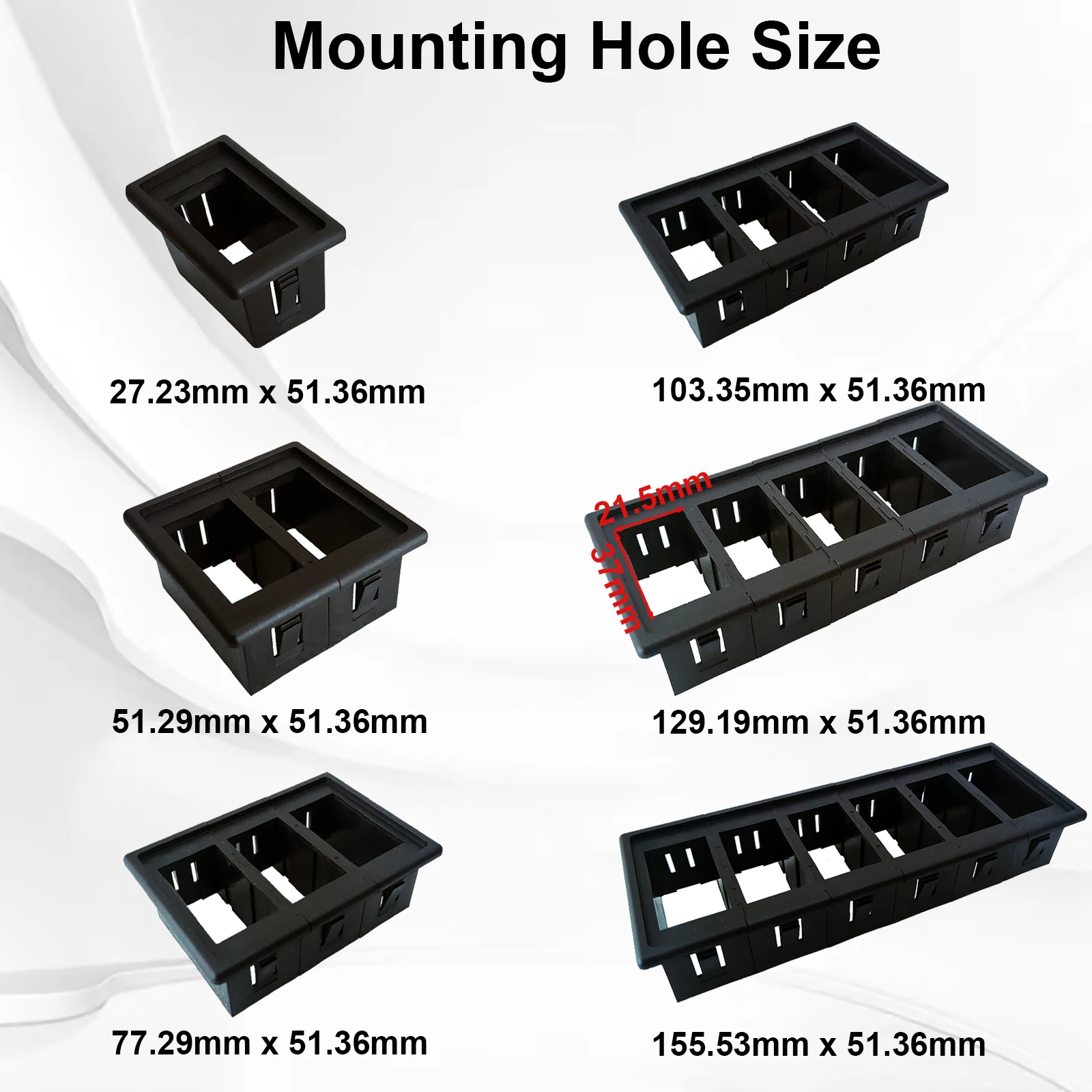 1/2/3/4/5/6 Gang Car Boat Rocker Switch Clip Type Panel Holder Housing DIY Accessories For Marine Ship ARB Narva 4x4 Auto Parts