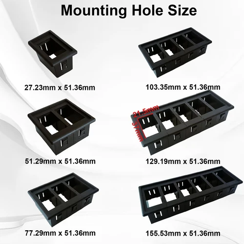 Imagen 2 del producto 1/2/3/4/5/6 Gang coche barco interruptor basculante tipo Clip Panel soporte carcasa DIY accesorios para barco marino ARB Narva 4x4 piezas de automóvil