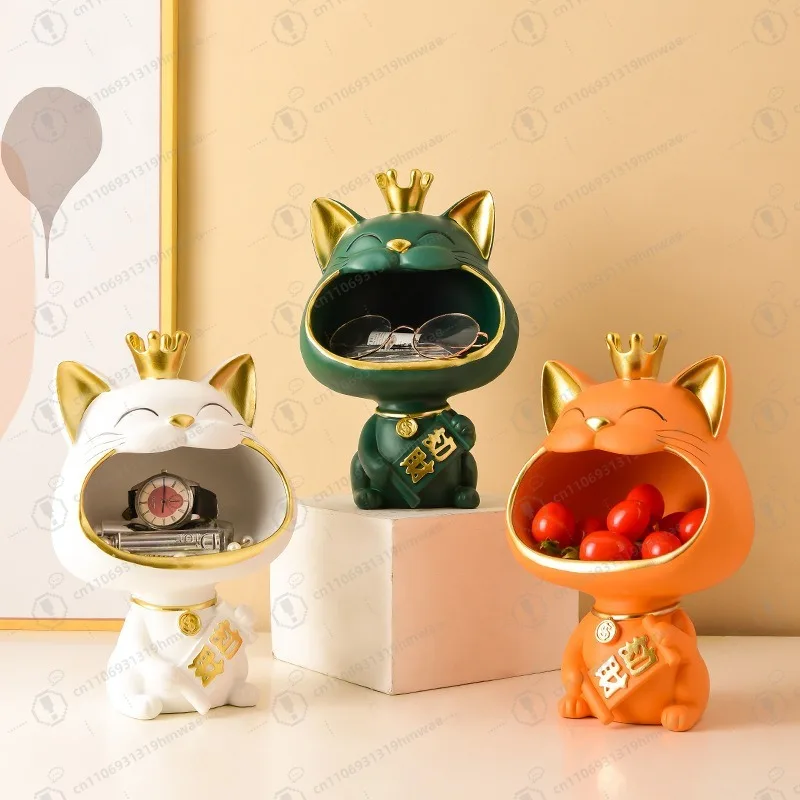 

Lucky cat key storage ornament/car home light luxury decoration ornament