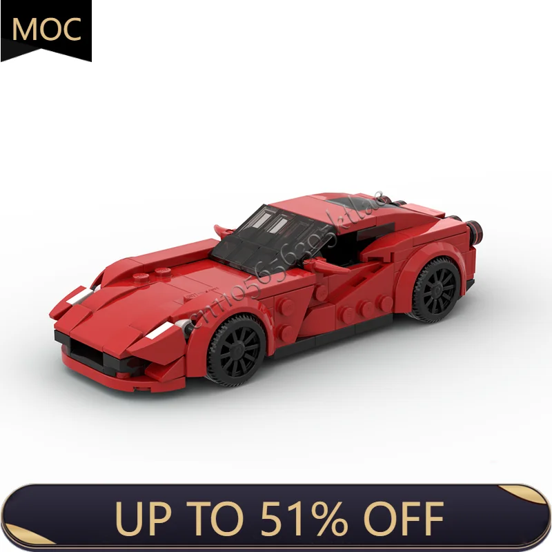 

148 детали MOC, технология, крутая красная модель суперкара, строительные блоки, скоростной автомобиль, кирпичи, игрушки для детей, популярные подарки на Хэллоуин