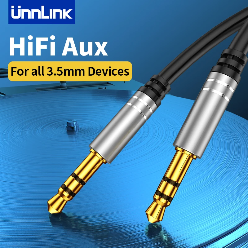 Unnlink Aux Cable Speaker Cable 3.5mm Jack Audio Cord for Car Headphone Speaker for Samsung Aux 3.5mm