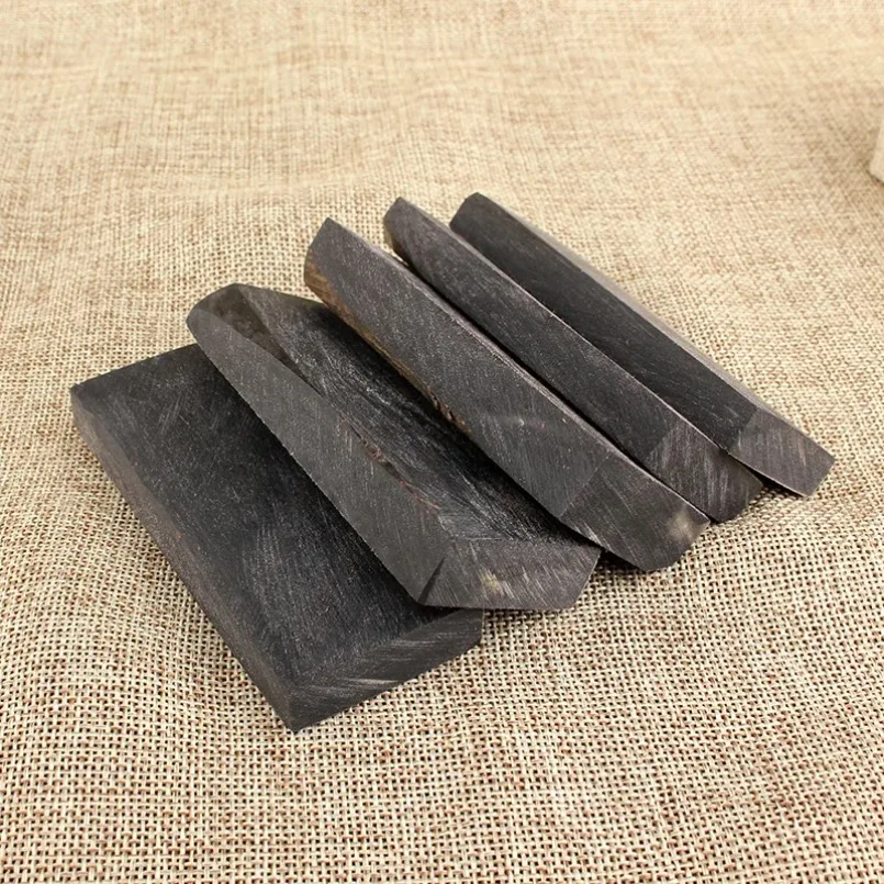 1PC Natural Water Buffalo Horn Blank Raw Material for DIY Handcraft Carving Engraving Seal Handle Making