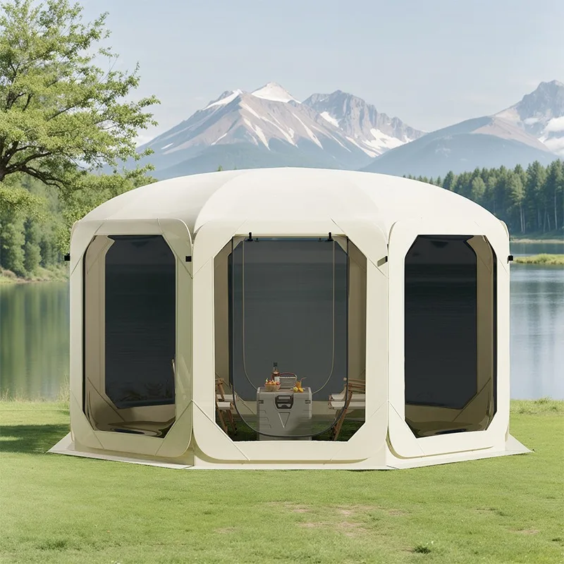 Summer mesh tent, outdoor ventilated and breathable leisure camping tent, quick-opening foldable portable outdoor tent