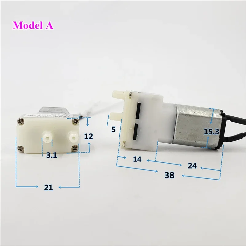 DC 3V 3.7V 5V 6V Mini 030 Motor Pump Negative Pressure Air Pump Oxygen Diaphragm Vacuum Pump for Fish Tank - Image 2