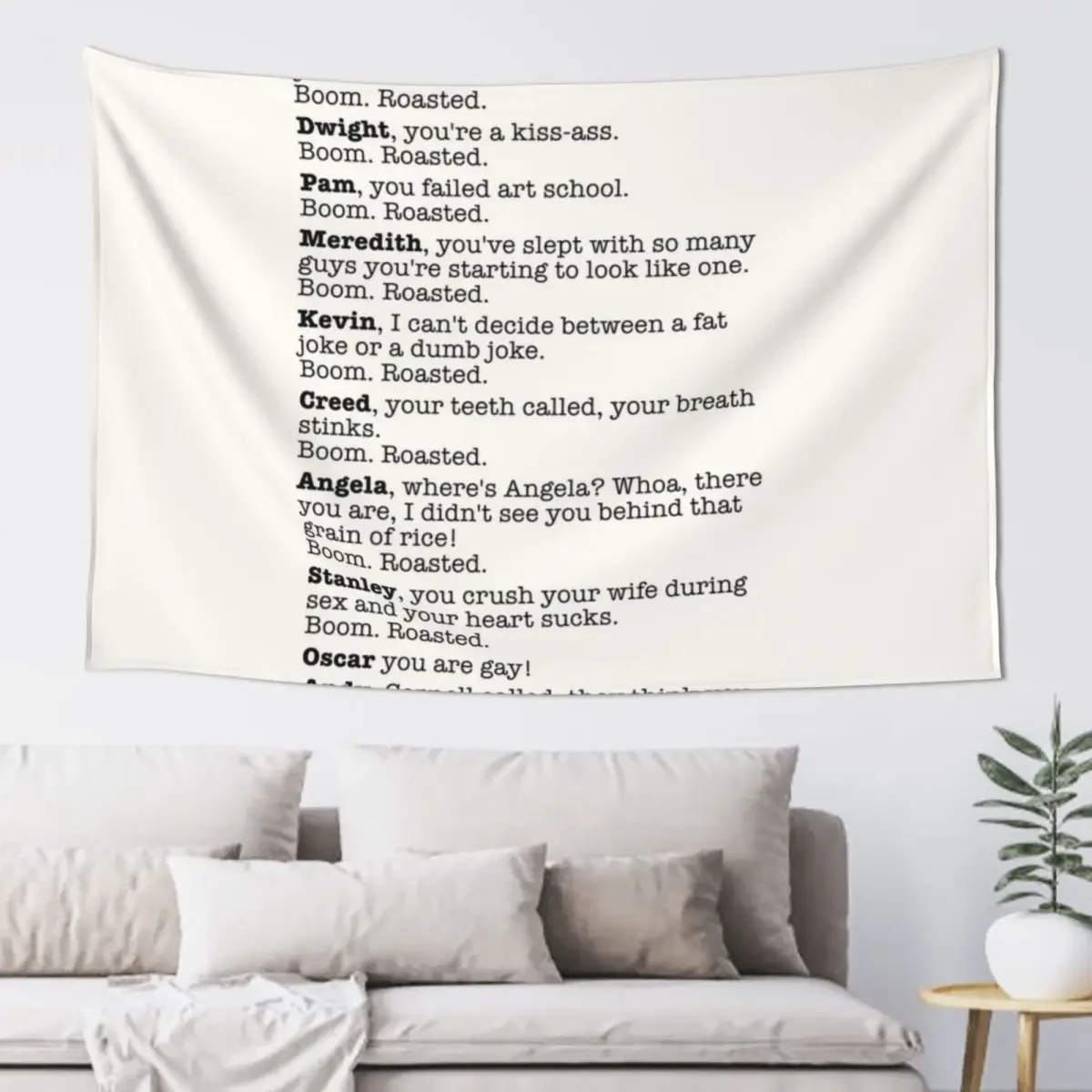 붐. 구운. 사무실 태피스트리 장식 그림 방 벽 애니메이션 장식 태피스트리